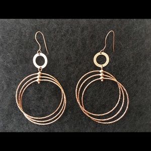 Sterling silver earrings filled with rose gold